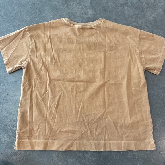 Vintage Y2K Oversize Old Navy Minimalist Beige Sand Lounge Tee Medium Essential - Picture 2 of 5